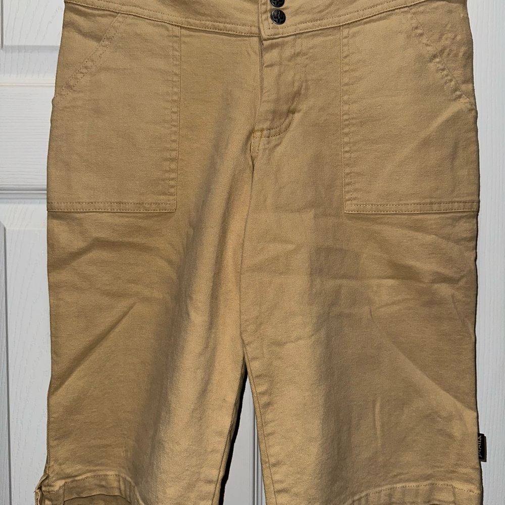 Prana Beige Textured Shorts